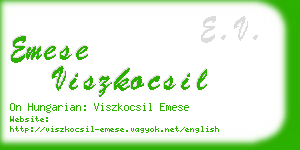 emese viszkocsil business card